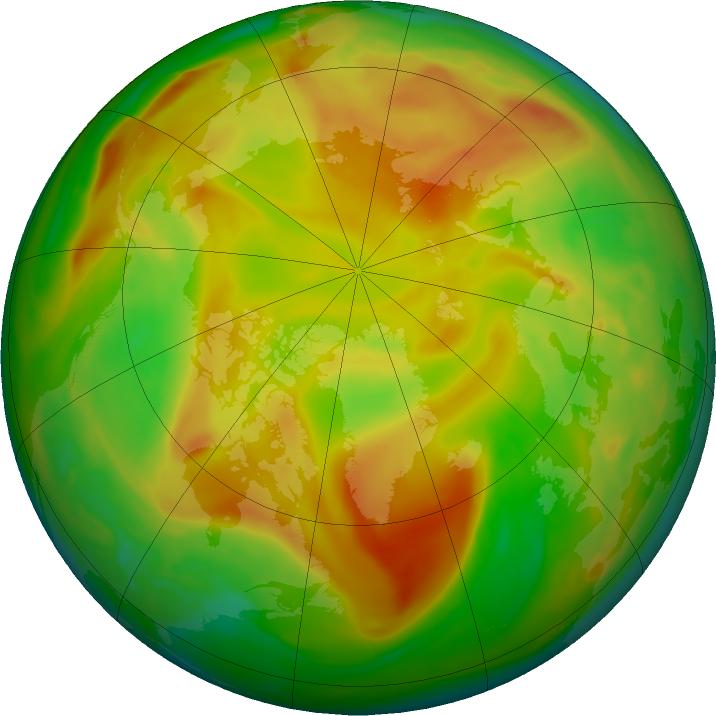 Arctic ozone map for 19 May 2018